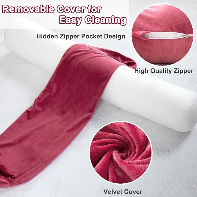 1 MIDDLE ONE Bolster Pillow for Bed, Long Round Body Pillow for Adults - Image 6