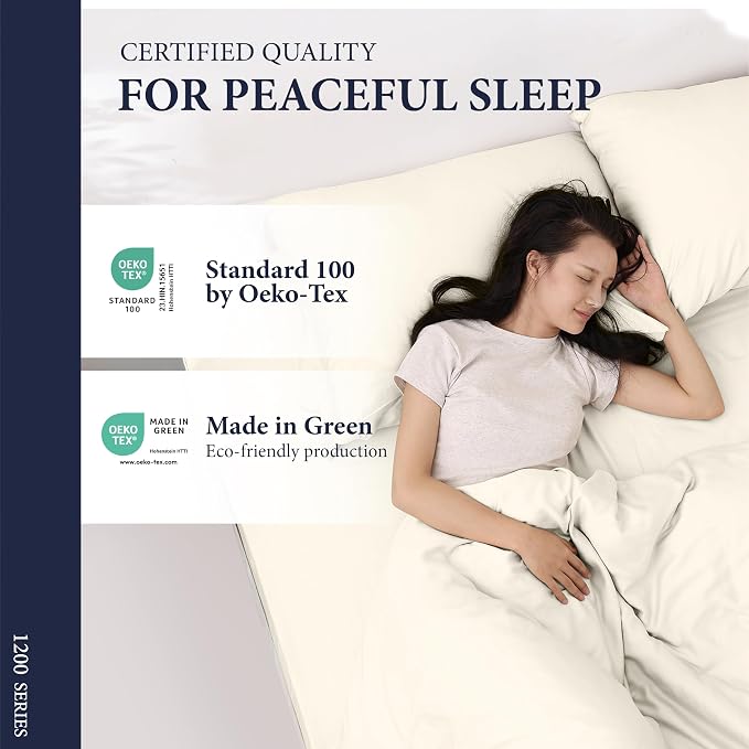 100% Egyptian Cotton Pillow Cases King Size Set of 2 - Image 5