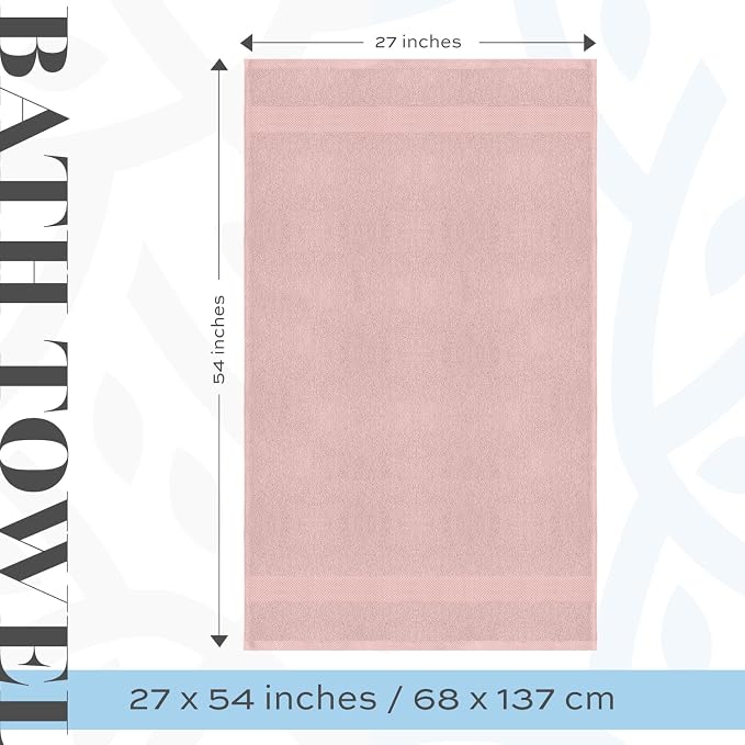 White Classic Luxury Bath Towels Set of 4 Large - Image 4