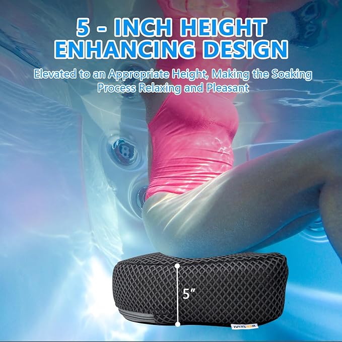 REEZEIVI Hot Tub Booster Seat for Adults, 5 Inch Thick SPA Cushion, Weighted - Image 3