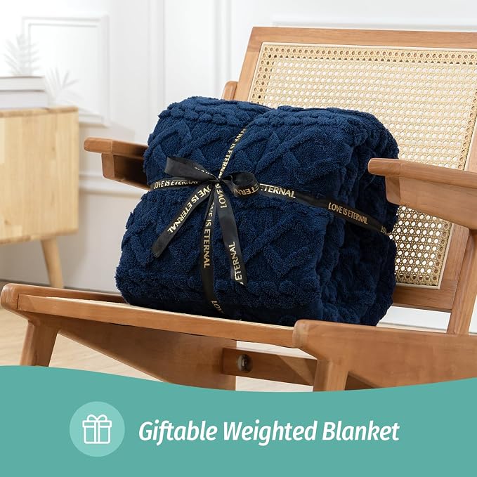Wemore Weighted Blanket for Adults Twin Size 20 lbs, Dual Sided Soft Fuzzy - Image 5
