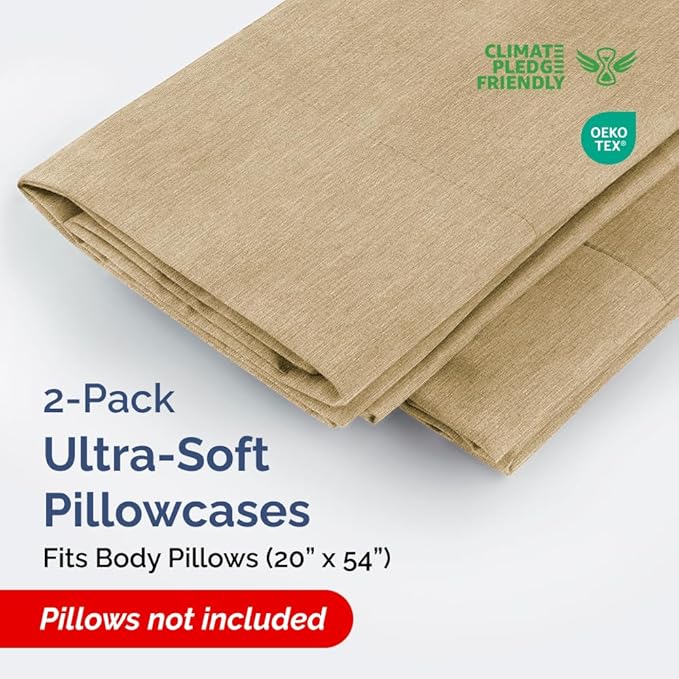 Body Pillowcases Set of 2-20x54 Long Body Pillow Case - Image 2