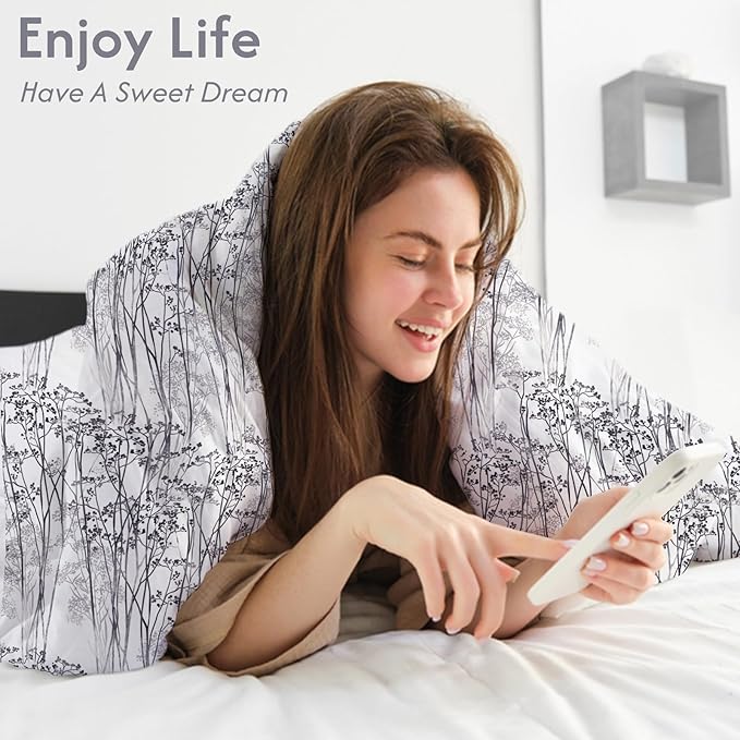 LONAVA King Botaincal 3 Pcs Duvet Cover Set, Breathable Soft Microfiber Deep - Image 4