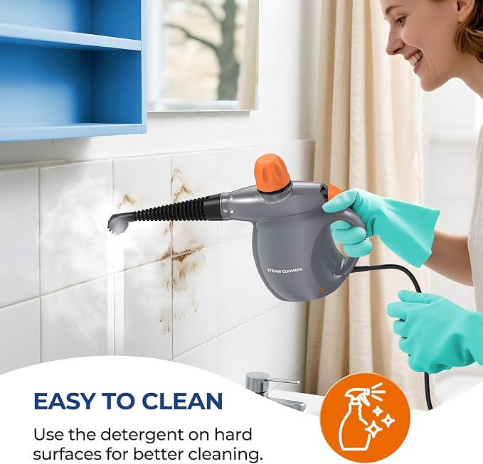 Steam Cleaner, Pressurized Handheld 13pcs Multi-Purpose Natural Deep Cleaning - Image 6
