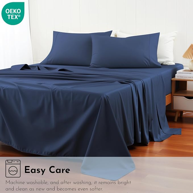 Cotton Flat Sheets Only, 600 TC 100% Cotton Flat Sheet Top Sheet Only, King - Image 8