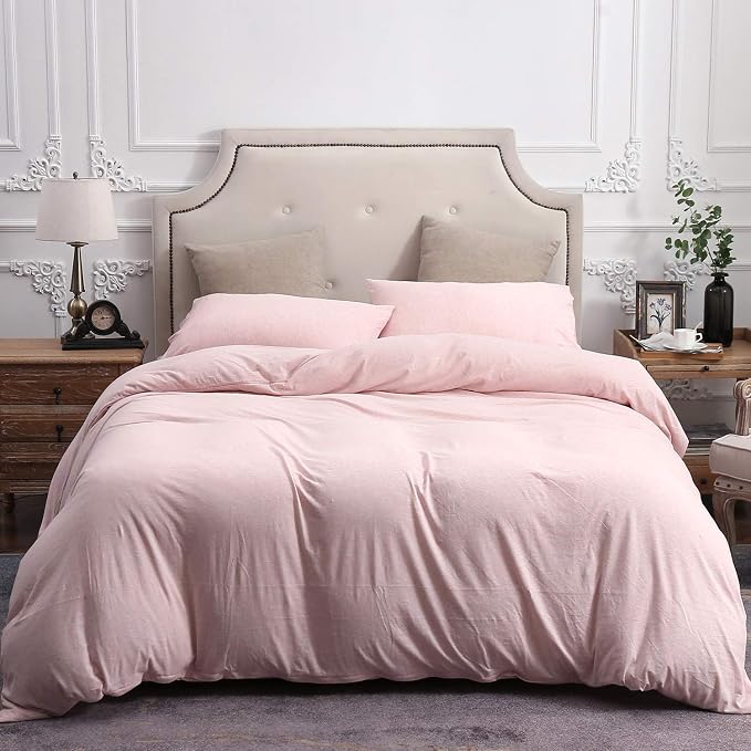 PURE ERA Jersey Knit Duvet Cover Set 100% T-Shirt Cotton Super Soft Comfy 3pc - Image 7