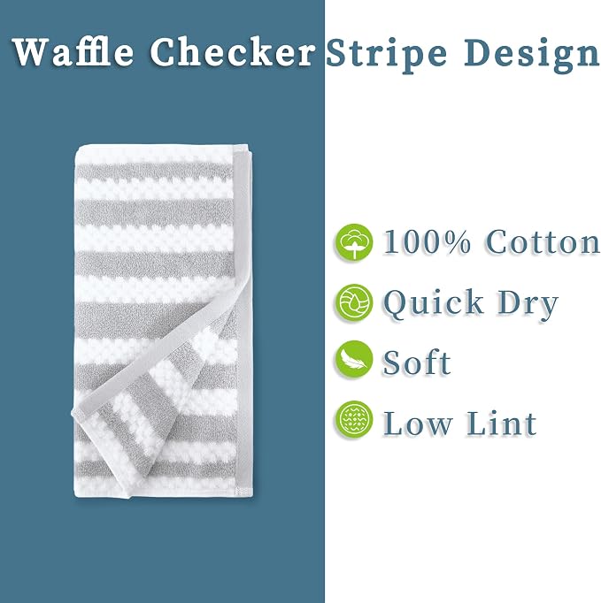 Striped Washcloths for Bathroom - Image 2