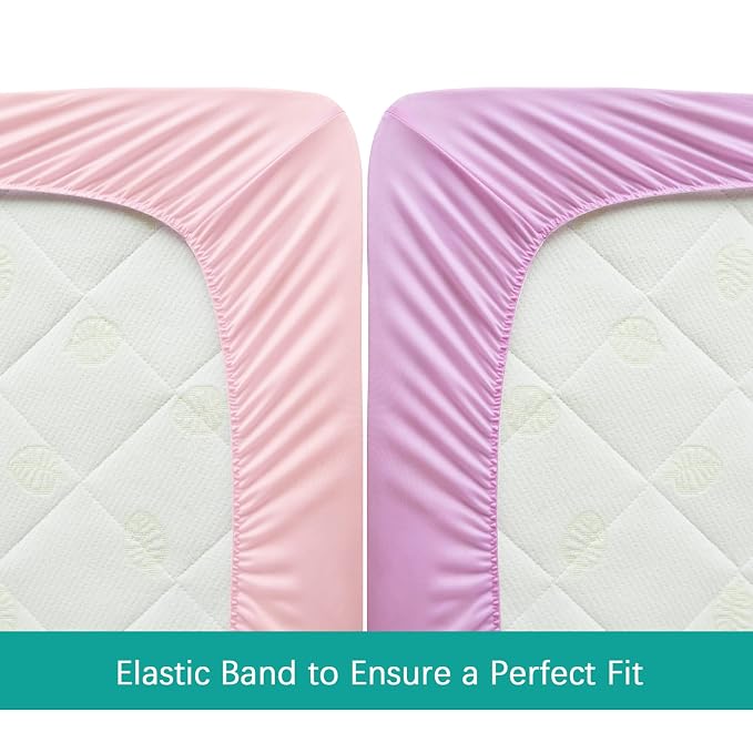Biloban Crib Sheets Fitted, 2 Pack Crib Sheet Fits - Image 5