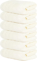 Tens Towels Pack of 6 Hand Towels, 100% Cotton, Lighter Weight, Quick to Dry by TensTowels