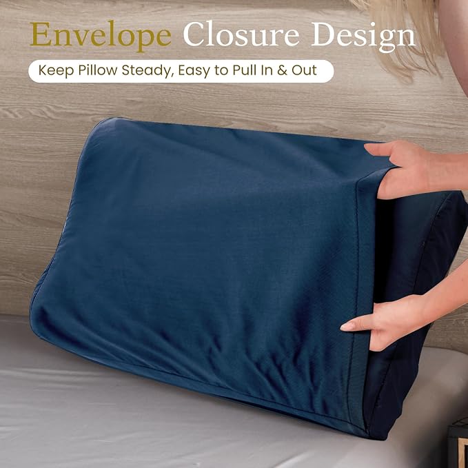 Contour Pillowcase- Rayon Derived from Bamboo Cooling Pillow Case Cover - Image 5