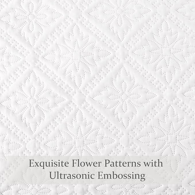 Exclusivo Mezcla King Quilt Bedding Set, Lightweight Soft Bedspreads Coverlets - Image 5
