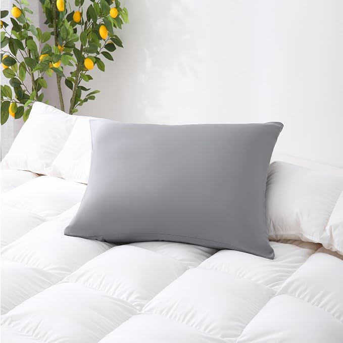 ZPECC Dark Gray Pillow Cases Queen Size Set of 4, 20x30 Envelope Closure - Image 6