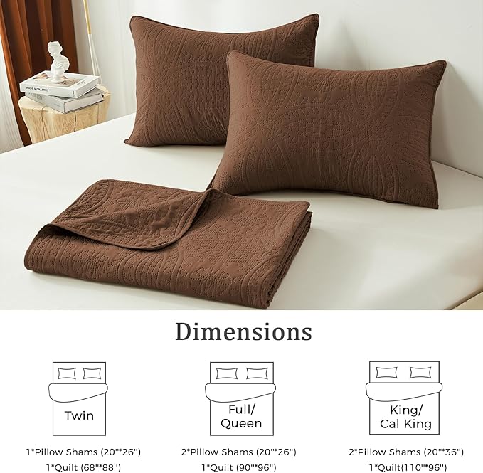 akkialla Full/Queen Quilt Bedding Set, Lightweight Soft Bedspread Coverlet - Image 6