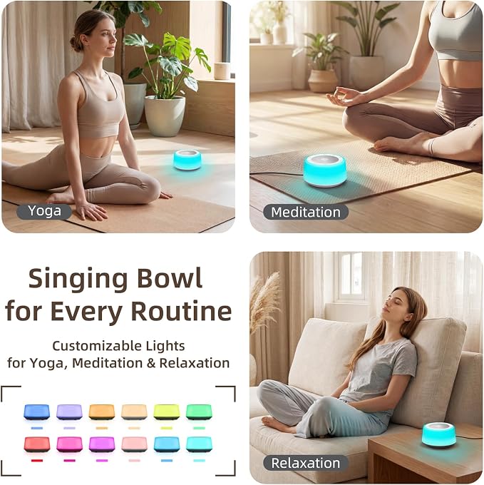 Kipcush Automatic Tibetan Singing Bowl Sound Machine – 11 Healing Tones - Image 8