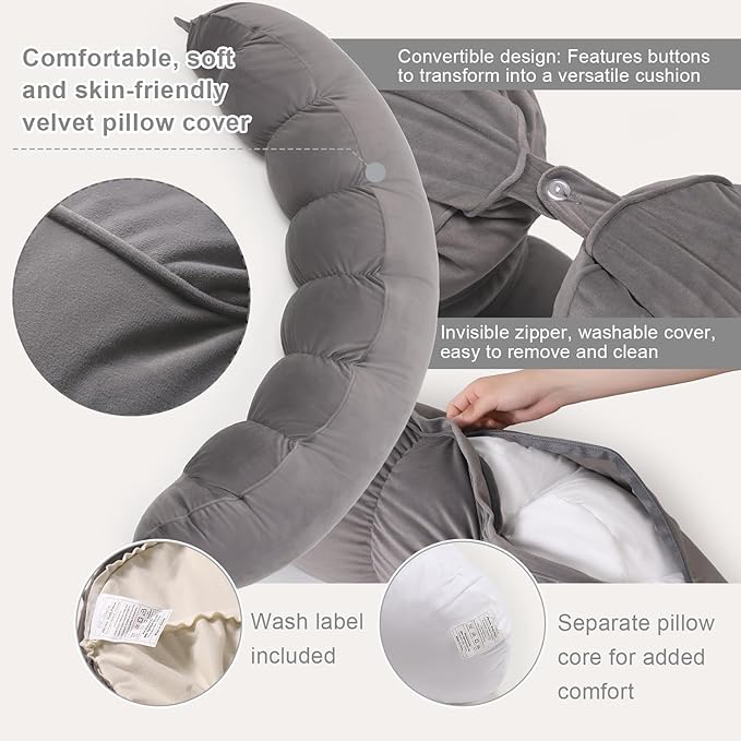 Peallow – Long Round Body Pillow - Image 4