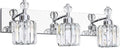 PRESDE 3-Light Crystal Bathroom Vanity Light, Chrom ModernBathroom Lights by HOME