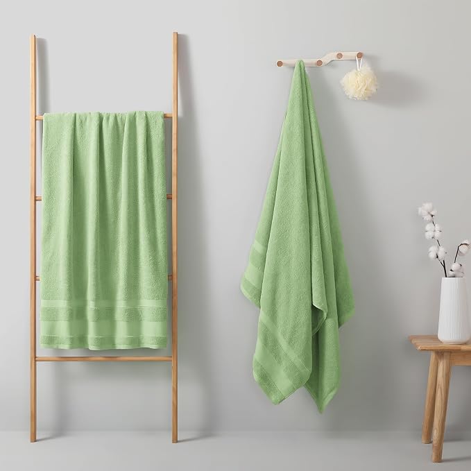 REDKISS 100% Cotton Bath Towels Set of 2, Extra Large Bath Sheets 35 X 70 Inches - Image 4