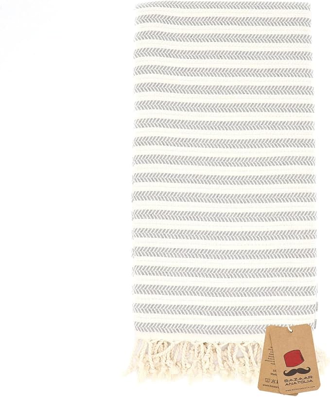 Bazaar Anatolia Turkish Beach Towel – 100% Cotton, Quick Dry, Sand Free Large - Image 2