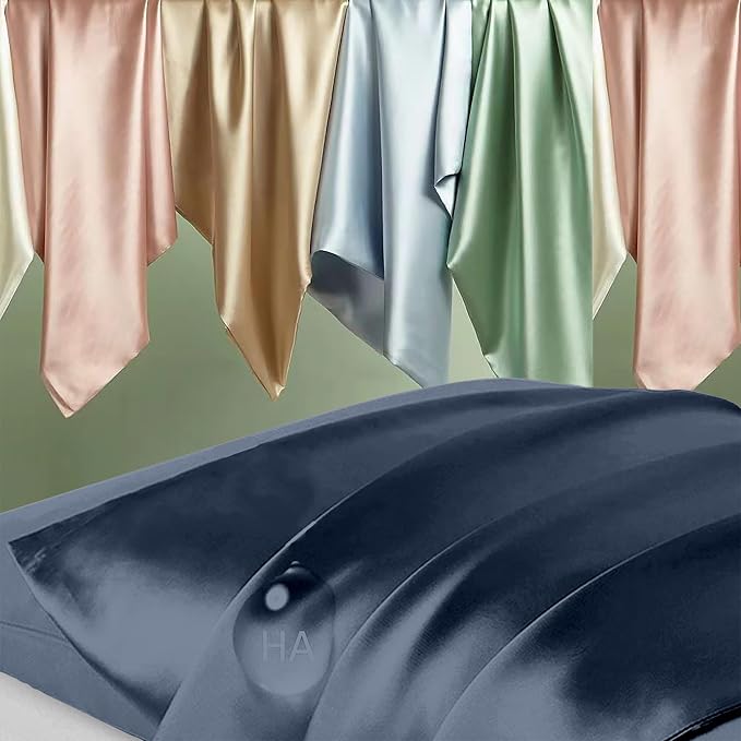 Silk Pillowcase 2 Pack, Mulberry Silk Pillow Cases Queen Size Set of 2 - Image 2
