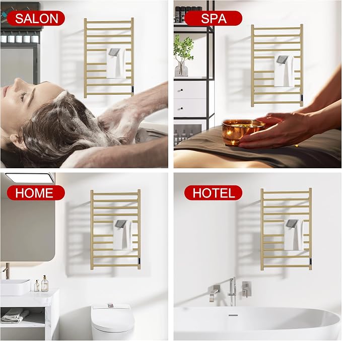 Heated Towel Racks for Bathroom, Wall Mounted Electric Towel Warmer Racks - Image 5