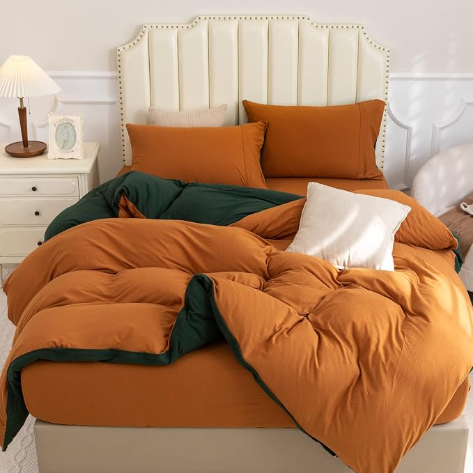 PURE ERA Jersey Knit Duvet Cover Set 100% T-Shirt Cotton Super Soft Comfy 3pc - Image 5