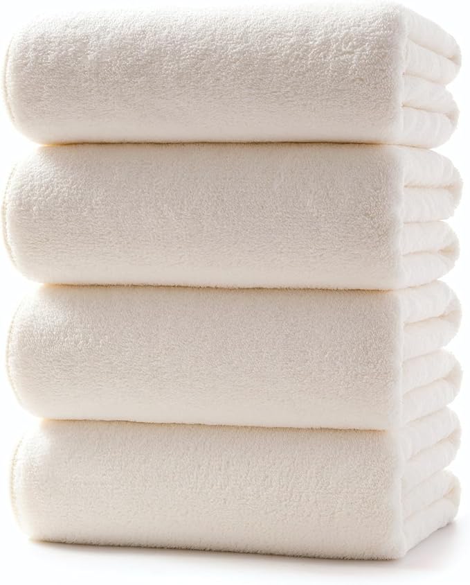 Lumimi Towels 4 Pack Soft Microfiber Bath Towel Set Salon Gym Yoga Travel Very by Lumimi