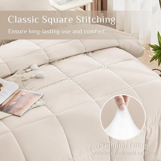 JOLLYVOGUE Twin XL Comforter Set, Ultra-Soft Bed in a Bag Twin XL Size 5 Pieces - Image 3