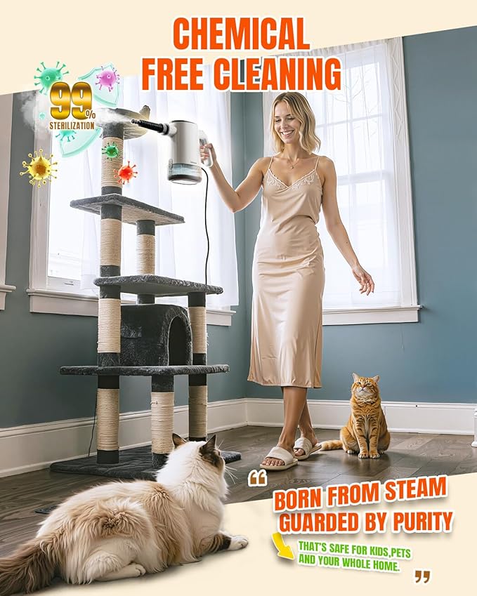 Handheld Steam Cleaner, 15s Fast Heating, Adjustable Steam, 650mL Large Water - Image 6