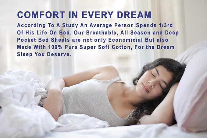 RUVANTI 100% Cotton Sheets – Queen Size Percale Bedding, Cooling & Breathable - Image 6