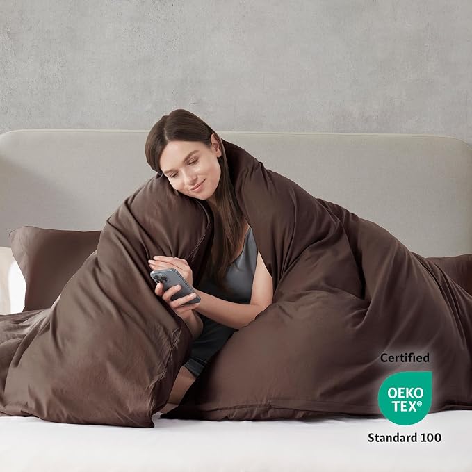 Nestl Chocolate Brown Duvet Cover Full Size - Image 3