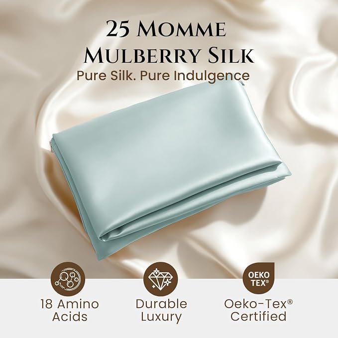 THXSILK 100% Silk Pillowcase for Hair and Skin Luxury 25 Momme Mulberry Silk - Image 6