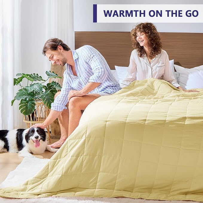 King Size Weighted Blanket for Adults Cooling Heavy Blanket for Sleeping - Image 4