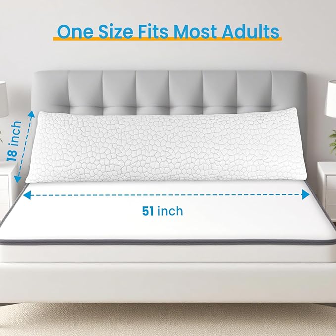 QUTOOL Cooling Pillow for Sleeping, CertiPUR-US Shredded Memory Foam Full Body - Image 8
