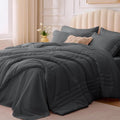 Twin Comforter Set Dark Grey by Velorose