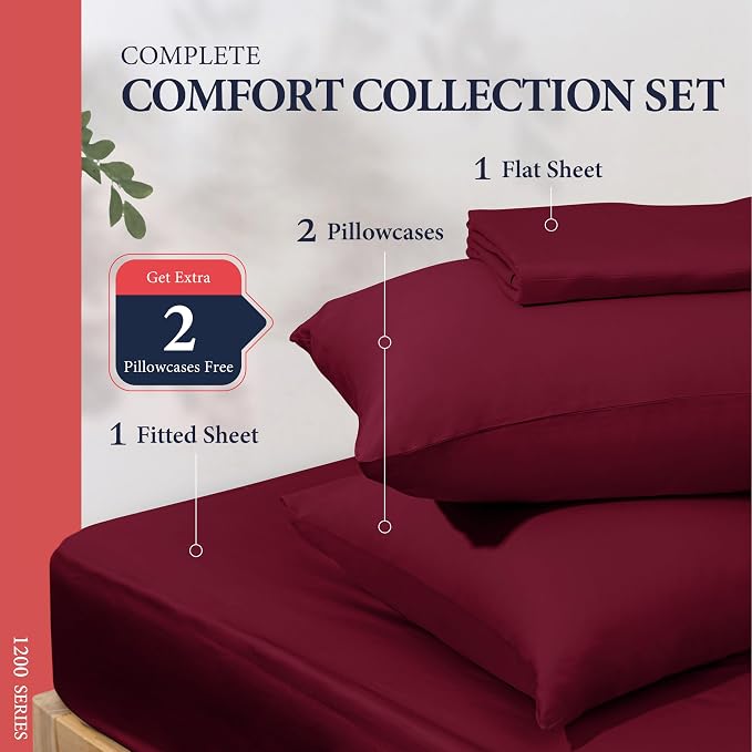 100% Egyptian Cotton King Size Sheets Set - Image 3