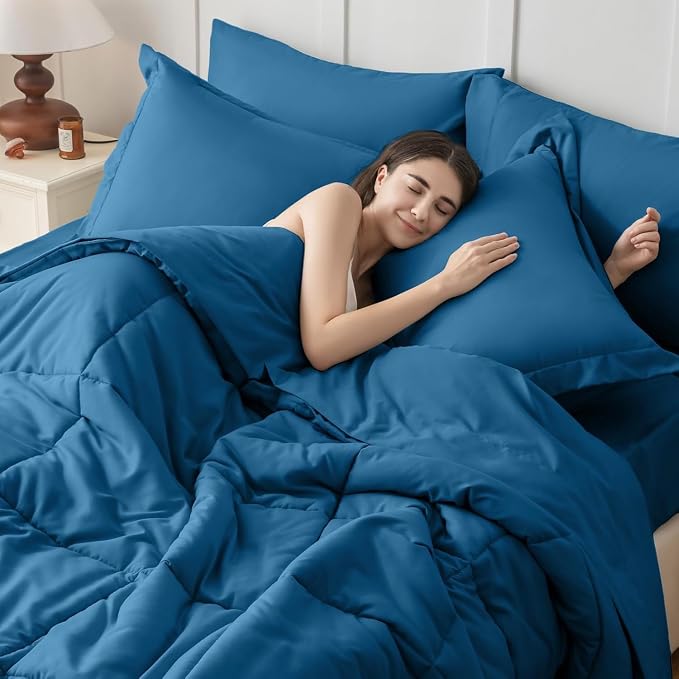 JOLLYVOGUE Full Comforter Set, Ultra-Soft Bed in a Bag Full Size 7 Pieces - Image 6