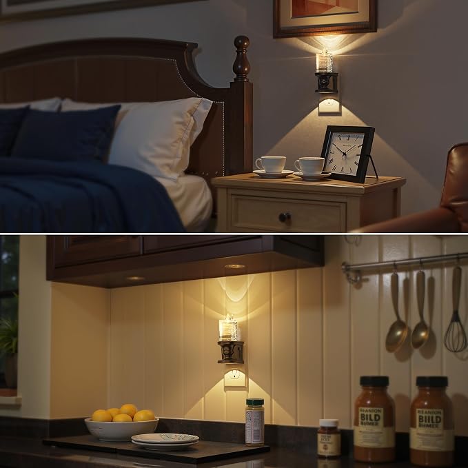 Briignite Flameless Candle Night Light, Bubble Night Lights Plug into Wall - Image 4