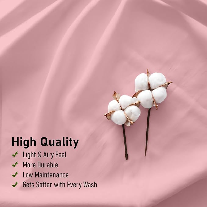 RUVANTI 100% Cotton Sheets – Split King Size Percale Bedding, Cooling & - Image 5