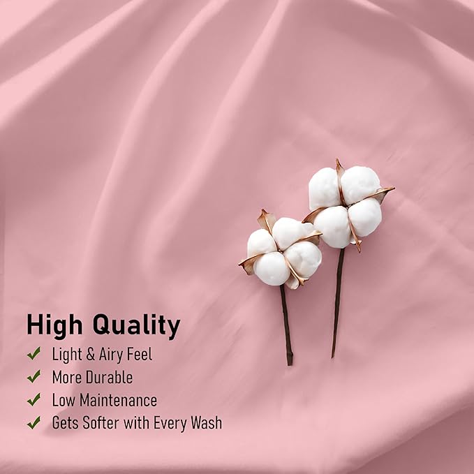 RUVANTI 100% Cotton Sheets – King Size Percale Bedding, Cooling & Breathable - Image 5