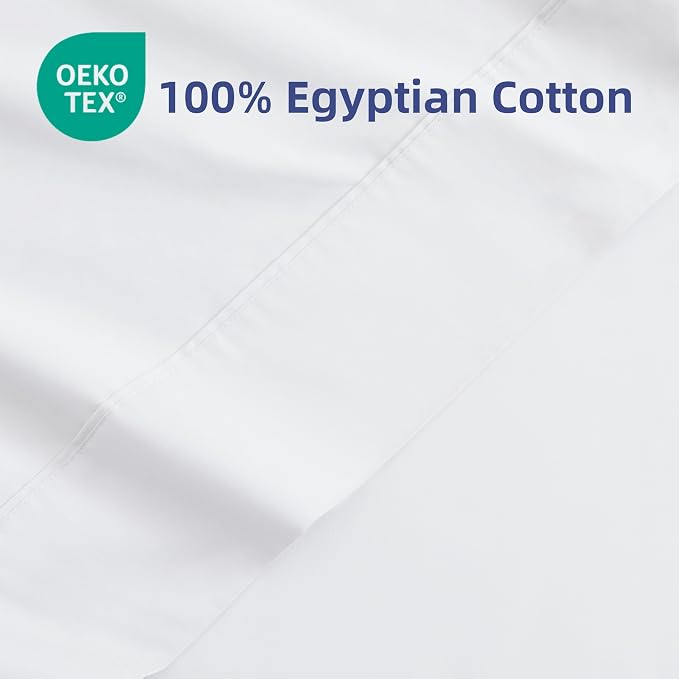 Flat Sheet Only Twin Size, 400 TC 100% Egyptian Cotton Flat Sheet - Image 2