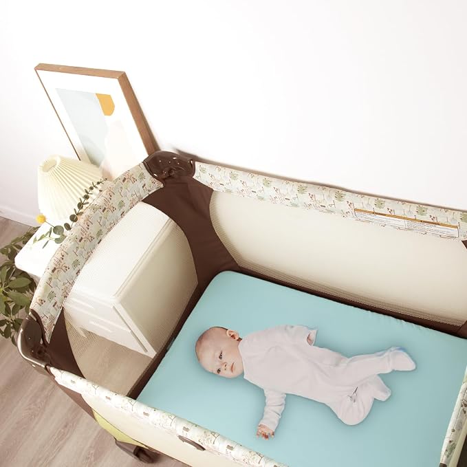 Biloban Pack and Play Sheets Fitted, 2 Pack Pack and Play Sheet Fits - Image 3