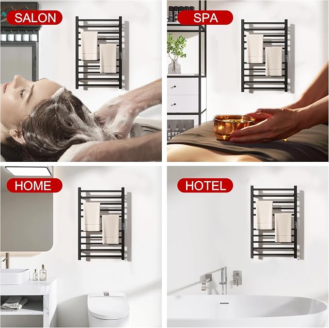 Heated Towel Racks for Bathroom, Wall Mounted Electric Towel Warmer Racks - Image 6