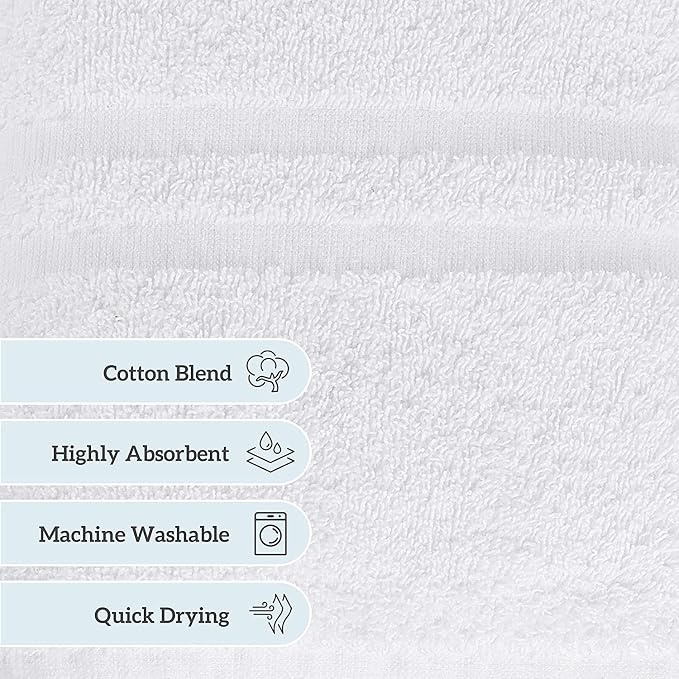GREEN LIFESTYLE Bath Towels 24" x 50" 48 Pack - Image 3