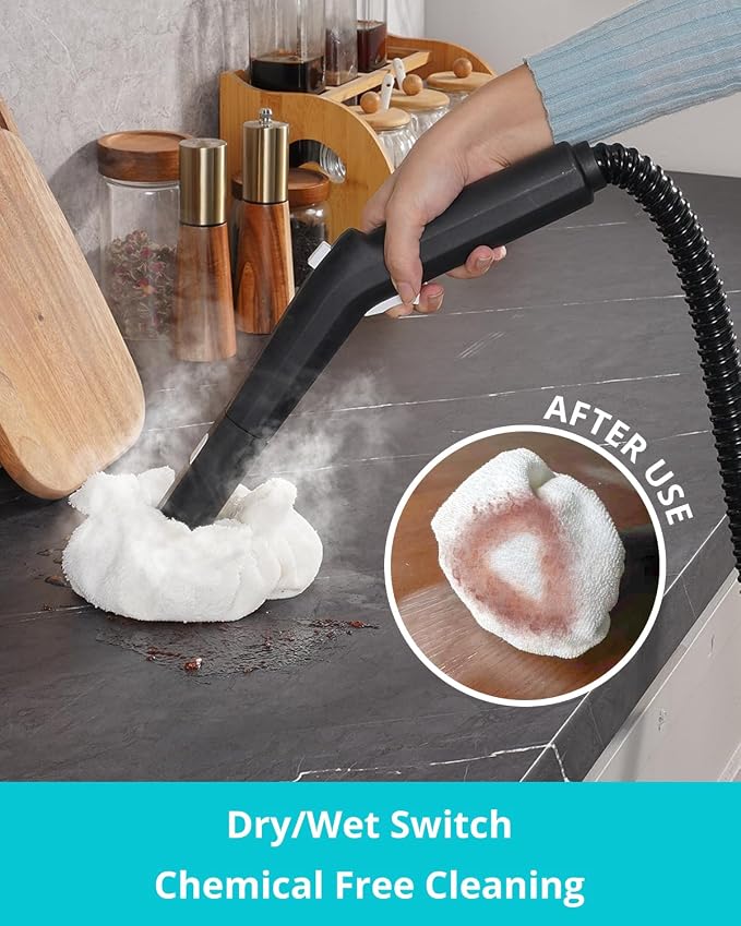 Steam Cleaner: 40s Fast Heating-0.66Gal Large Tank-21 PCS Kit-No Cooling-Refill - Image 4