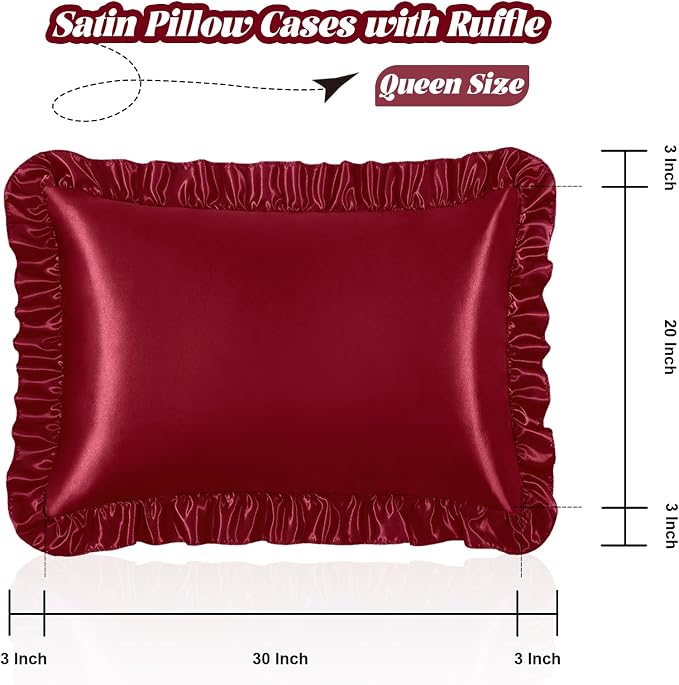 Homiest Ruffle Satin Pillowcase - Image 3