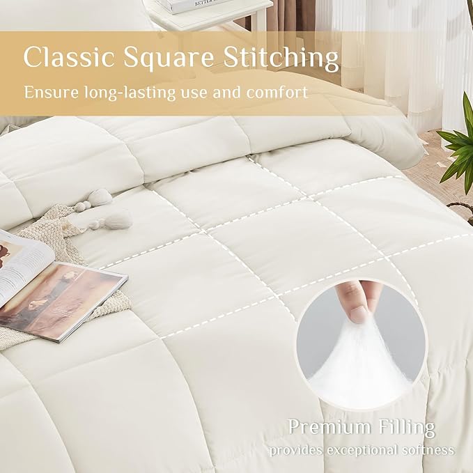 JOLLYVOGUE King Comforter Set, Ultra-Soft Bed in a Bag King Size 7 Pieces - Image 3