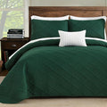 Yiran Twin Quilt Set, Emerald Green Lightweight Soft Bedspreads Bedding Set by Yiran