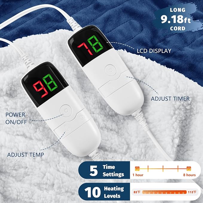 Heated Electric Blanket Queen Size - Image 3