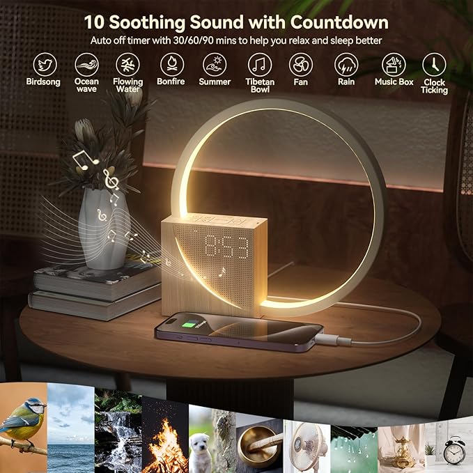 Vivilumens Sunrise Alarm Clock for Heavy Sleepers Adults, Wake-up Light - Image 5