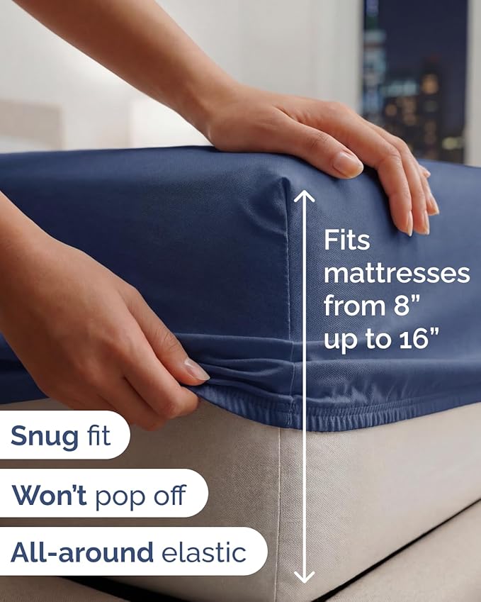 Lightweight 4 Piece Bed Sheet Set Queen Size - Image 5